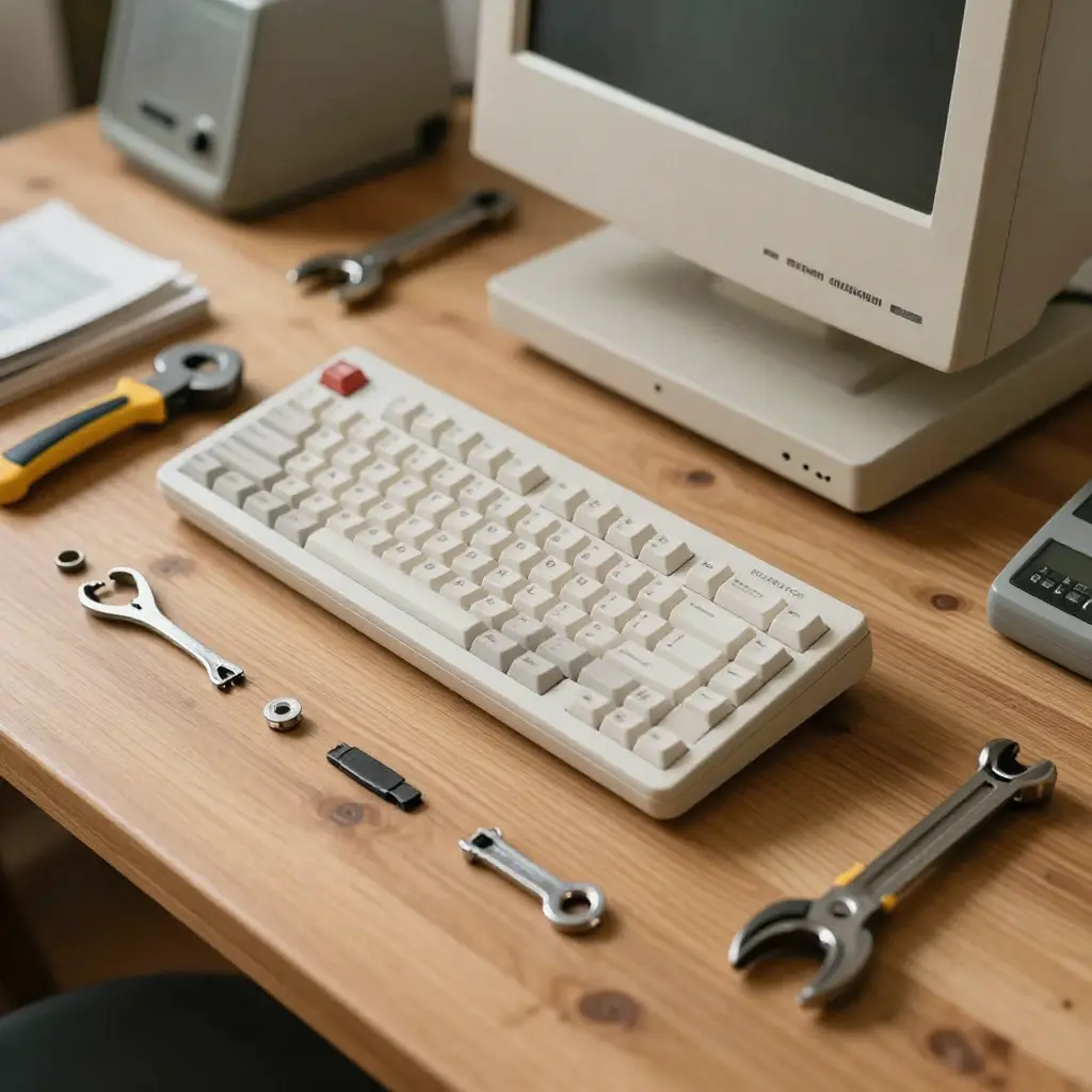 Retro spelcomputer reparatie door 